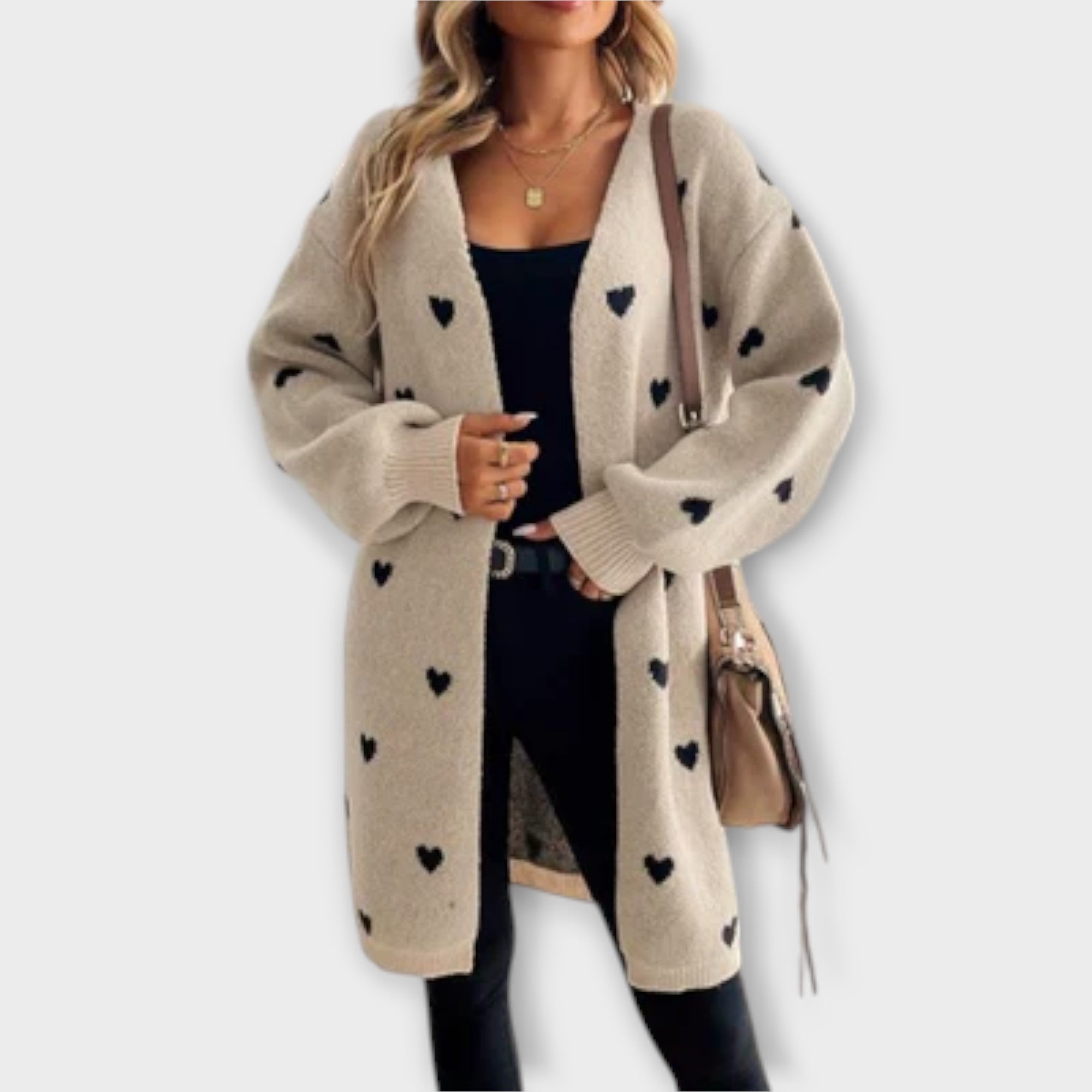 Cardigan Dames Met Zacht Materiaal En Hartjesprint Lotte