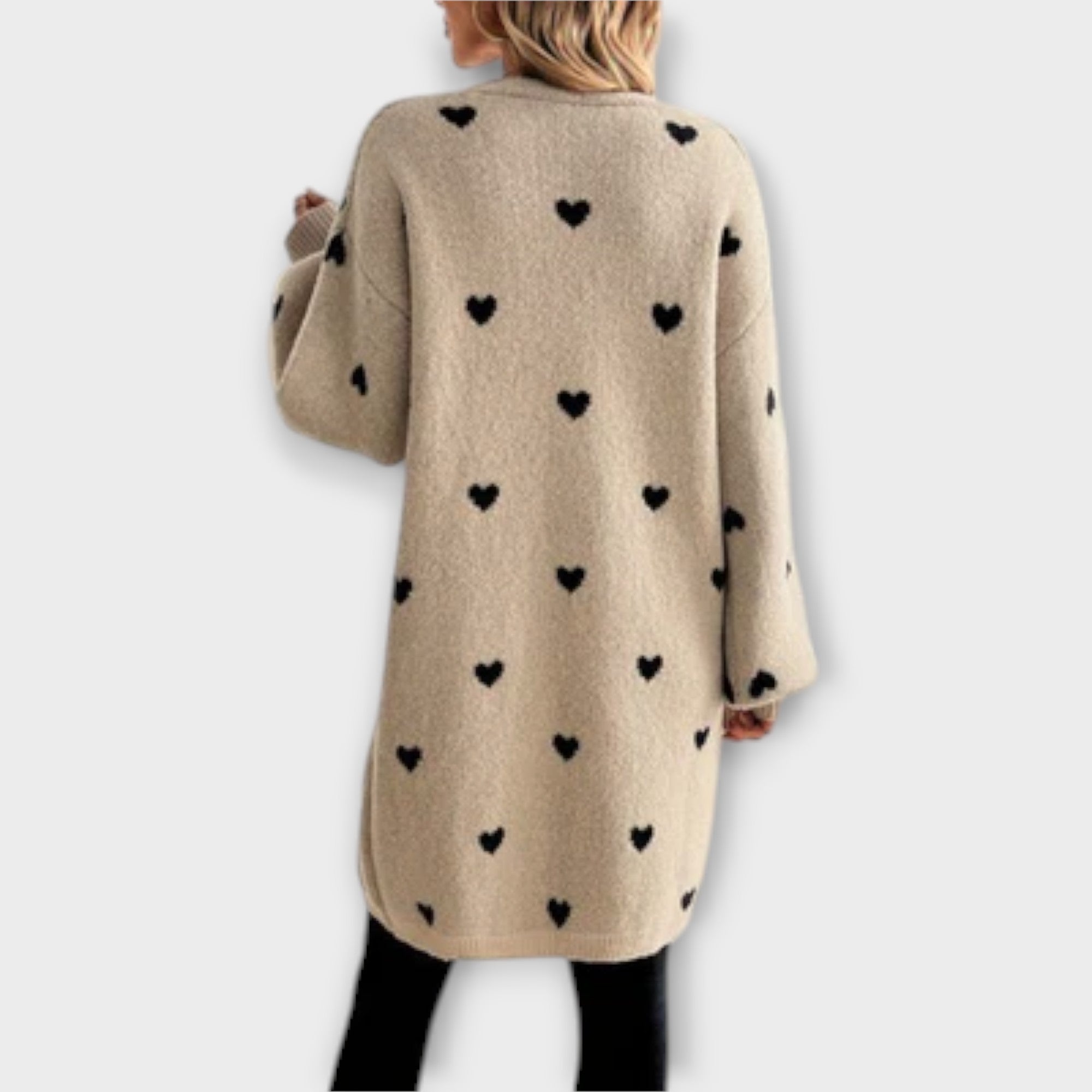 Cardigan Dames Met Zacht Materiaal En Hartjesprint Lotte