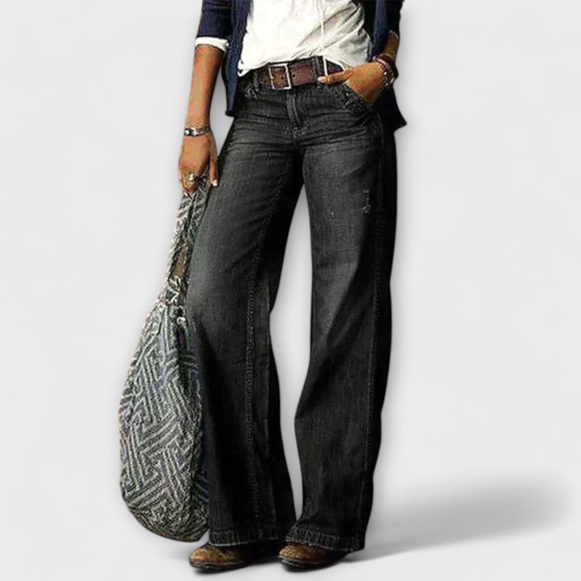 Cess – Jeans met wijde pijpen
