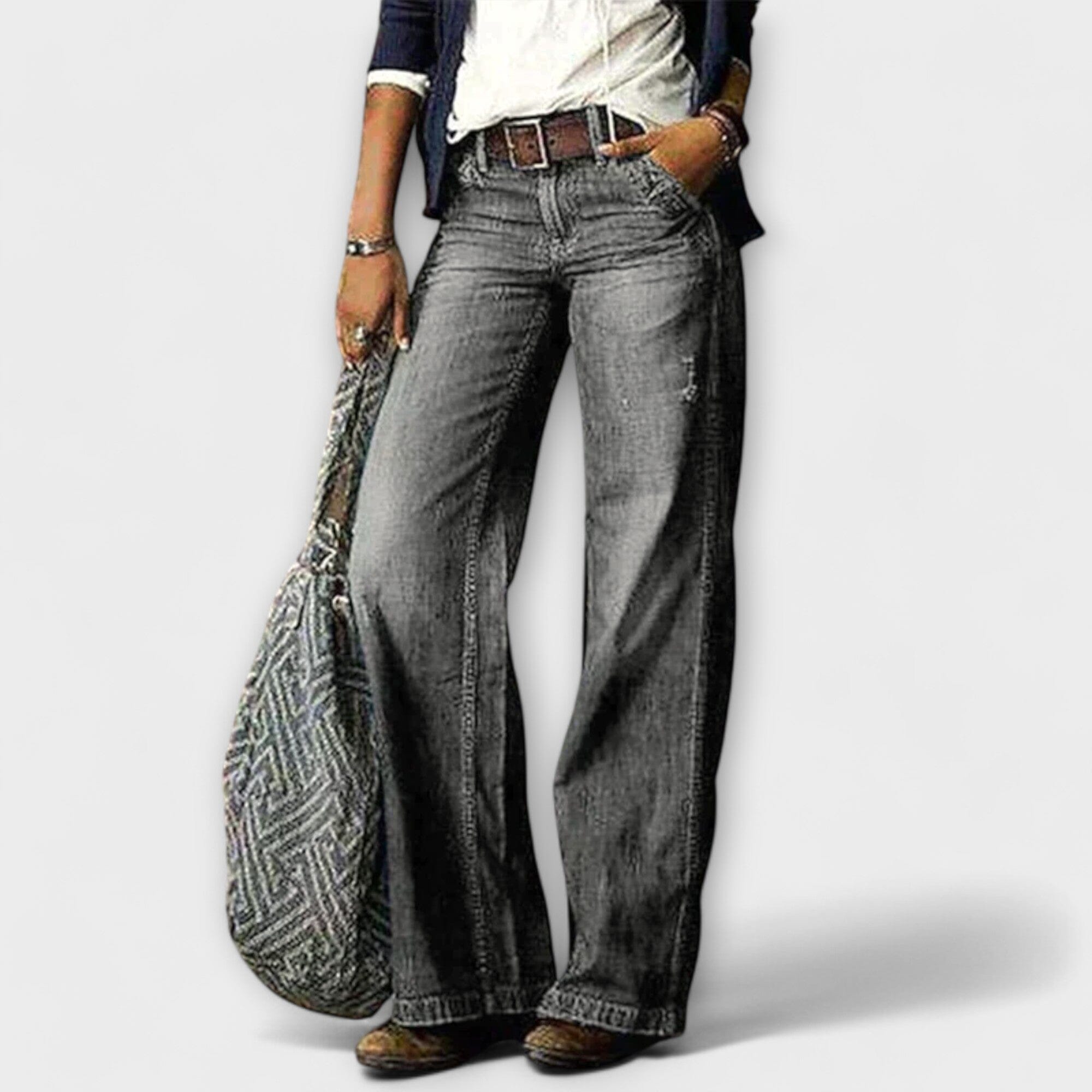 Cess – Jeans met wijde pijpen