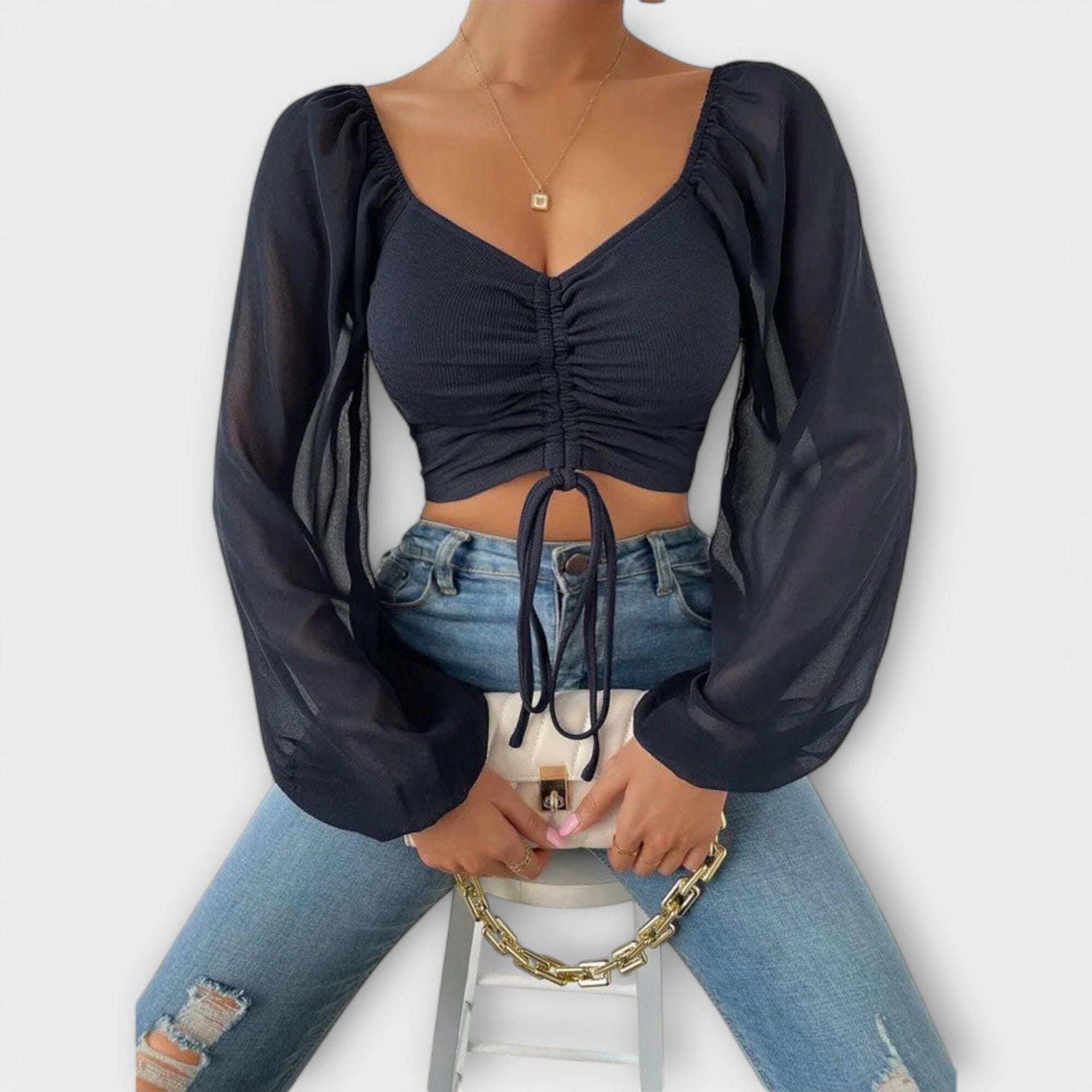Jacqueline - Veelzijdige blouse voor 's avonds
