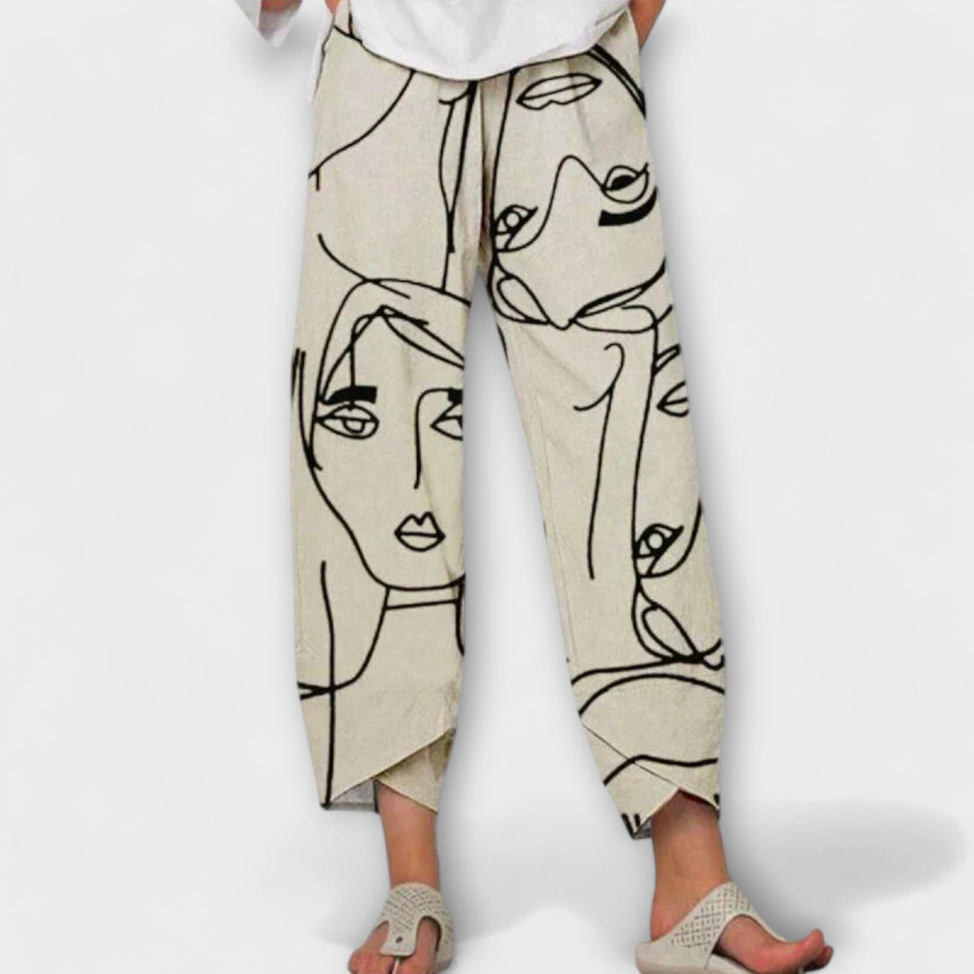 Nahia Linnenbroek Beige Comfortabel En Veelzijdig Jan