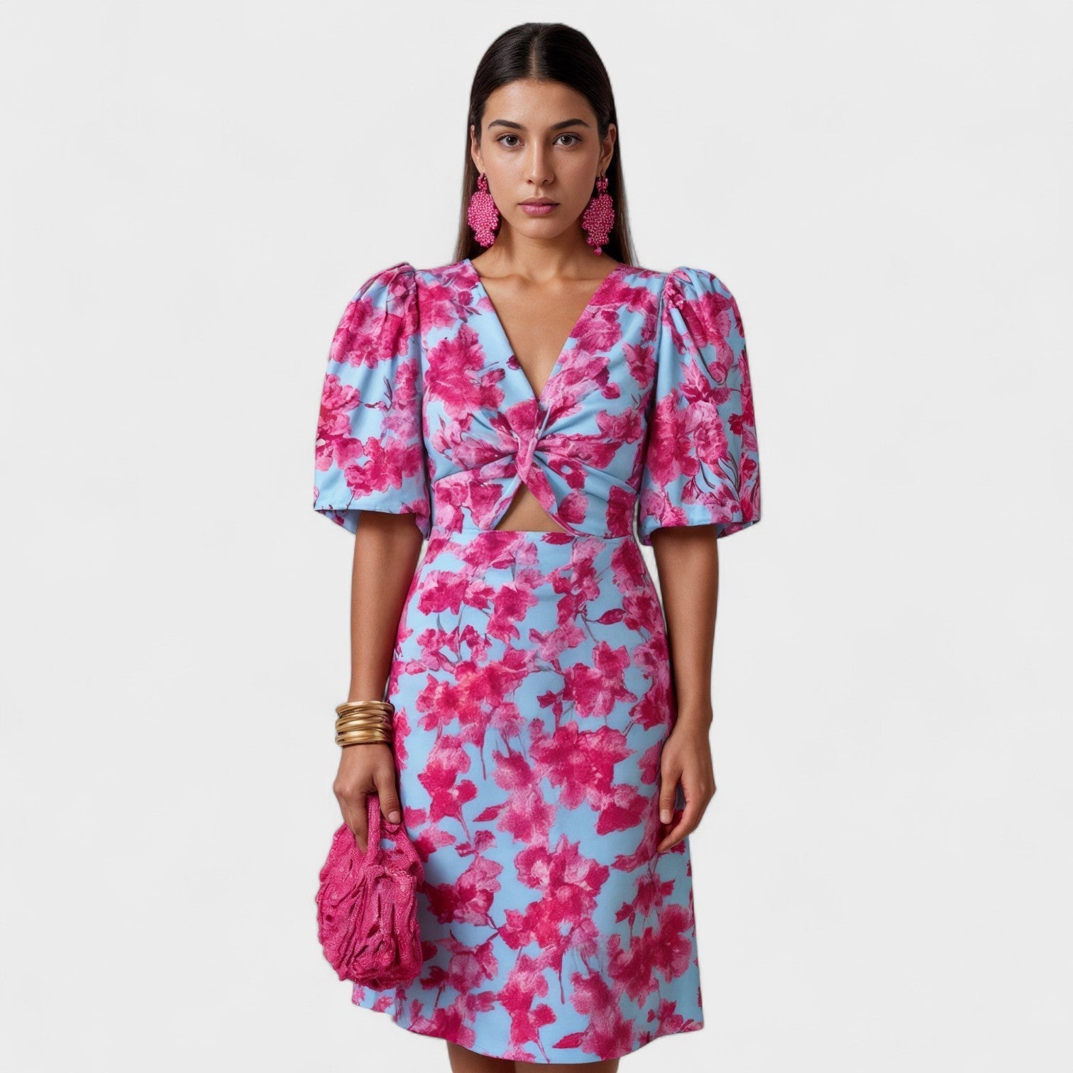 Alicia – Levendige jurk in tropische stijl