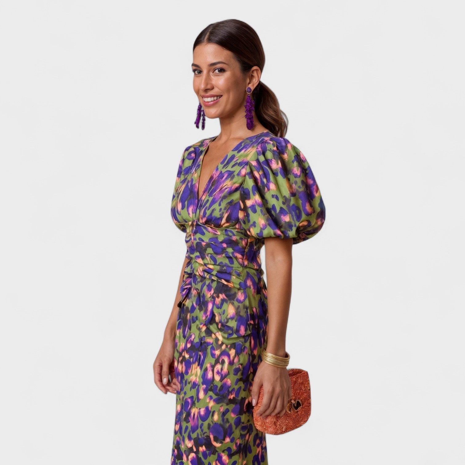 Alicia – Levendige jurk in tropische stijl
