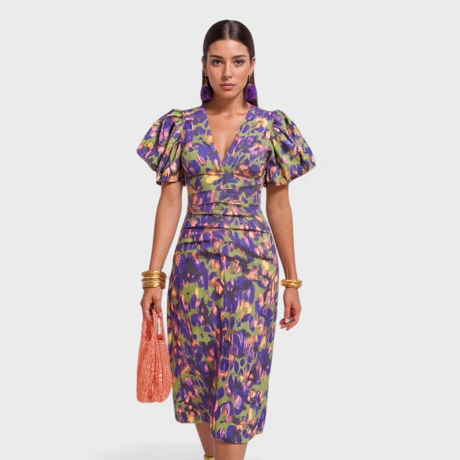 Alicia – Levendige jurk in tropische stijl