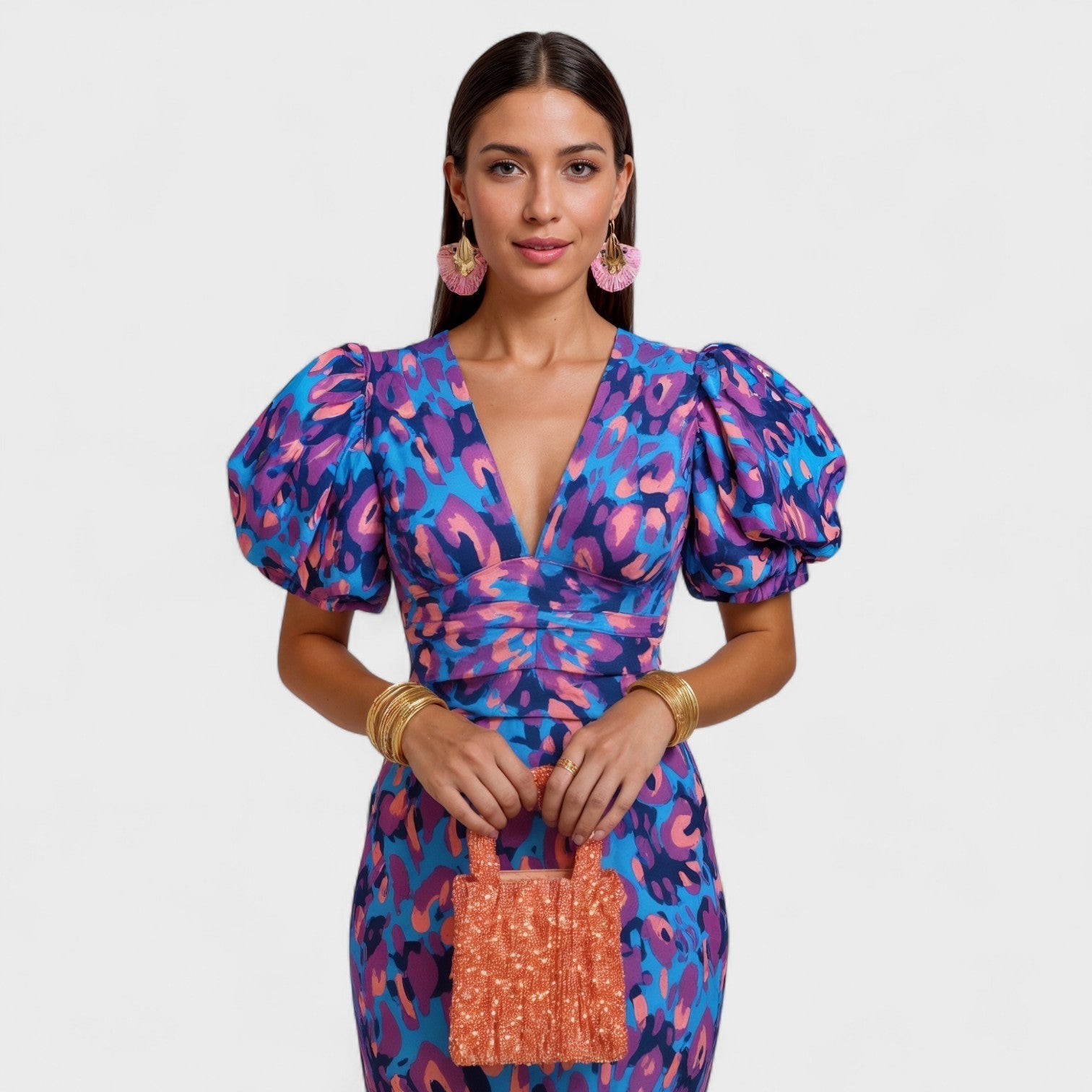 Alicia – Levendige jurk in tropische stijl