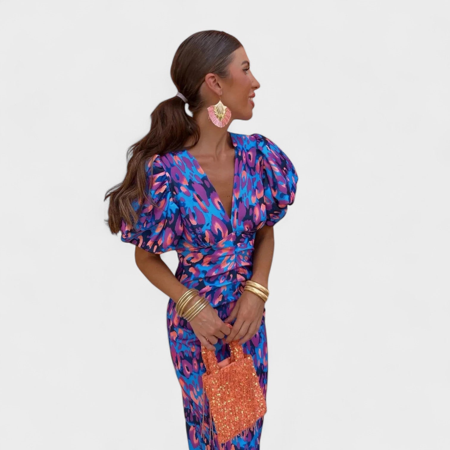 Alicia – Levendige jurk in tropische stijl
