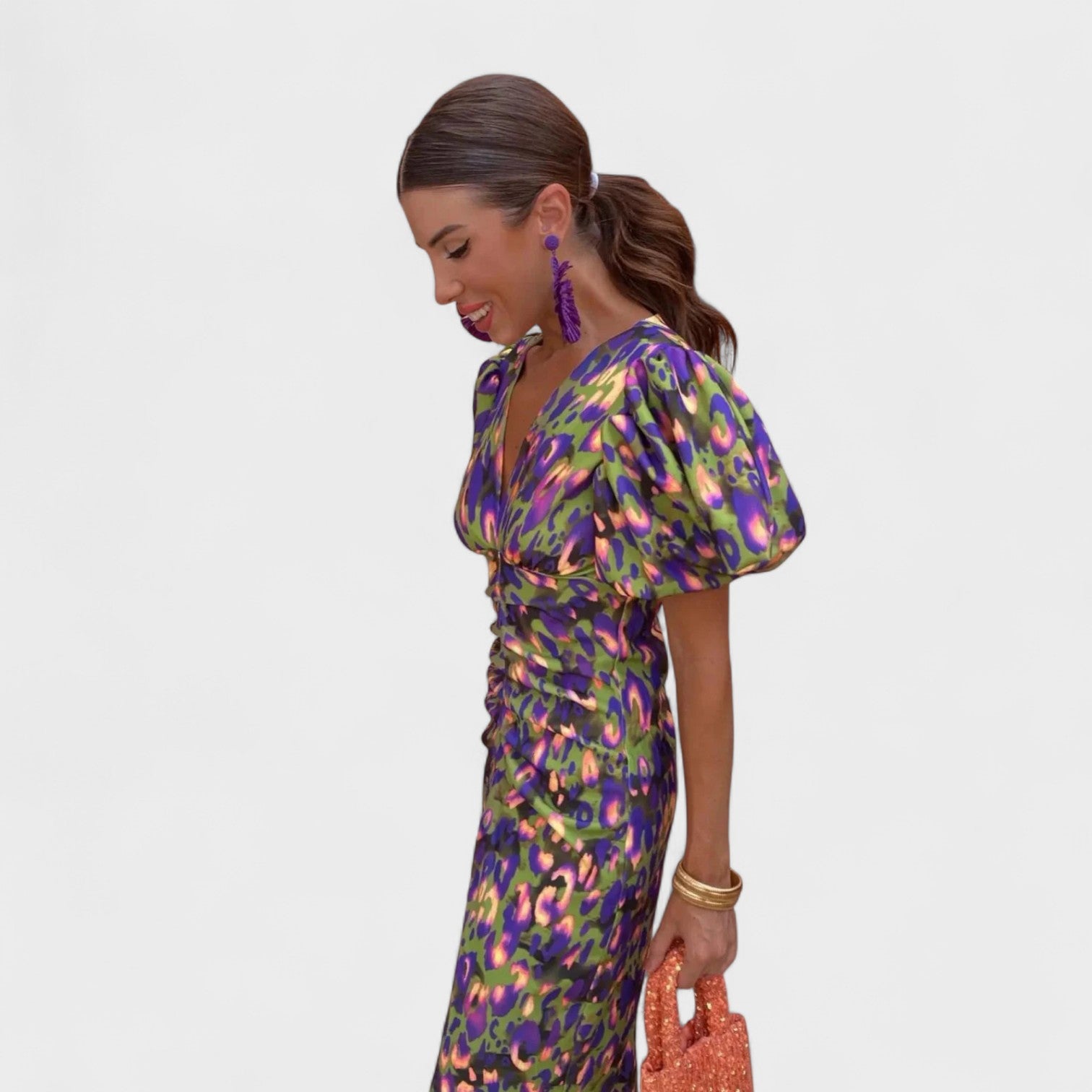 Alicia – Levendige jurk in tropische stijl