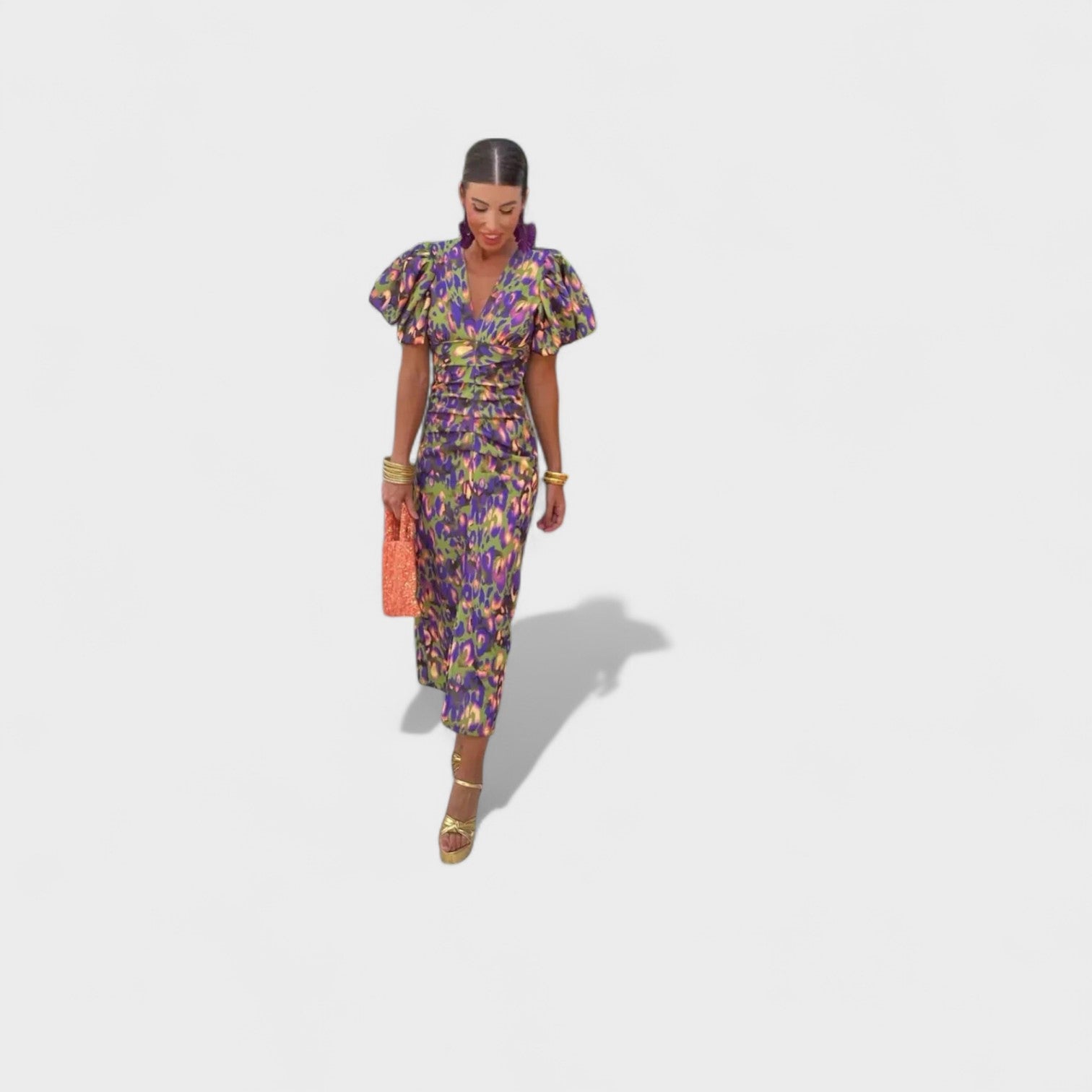Alicia – Levendige jurk in tropische stijl