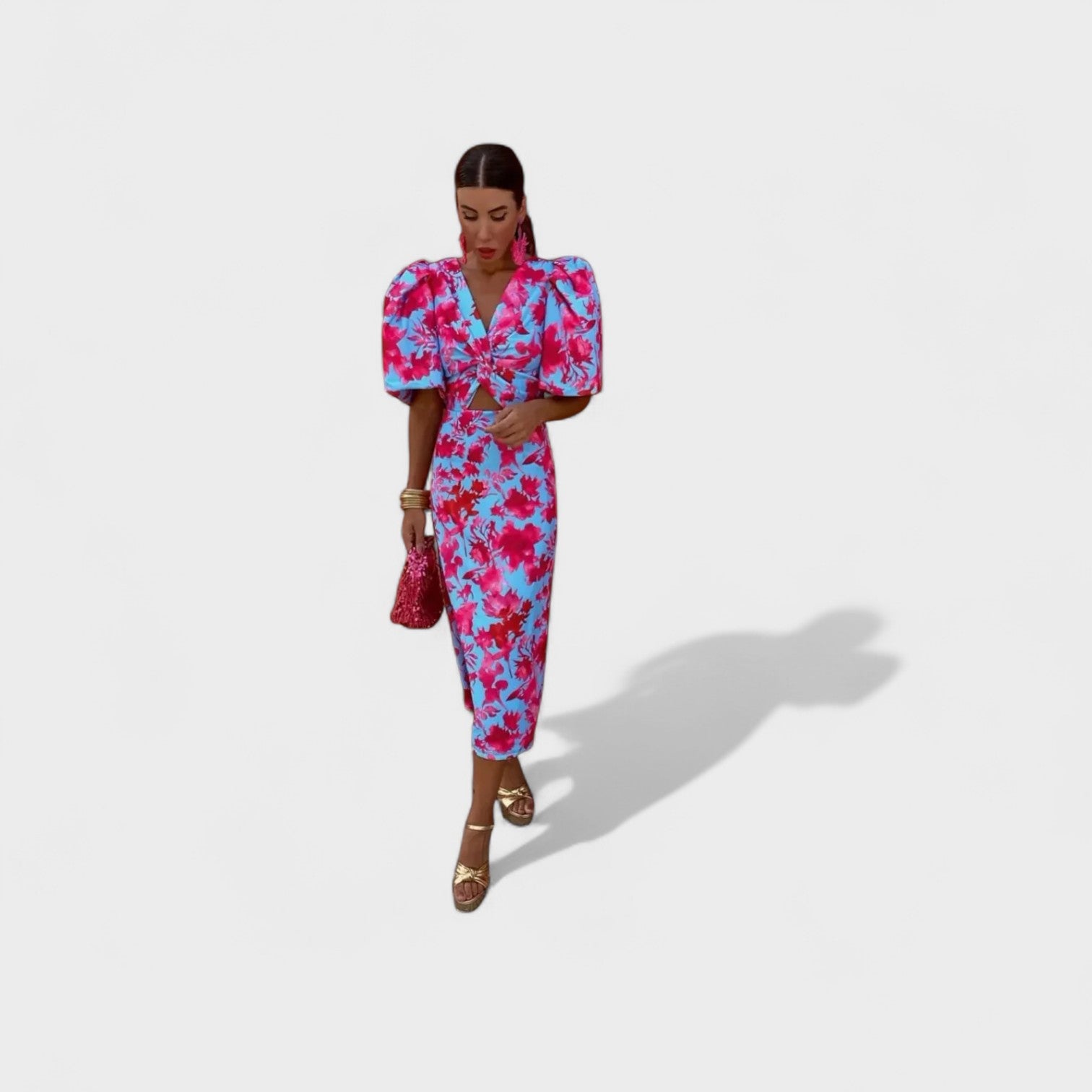 Alicia – Levendige jurk in tropische stijl